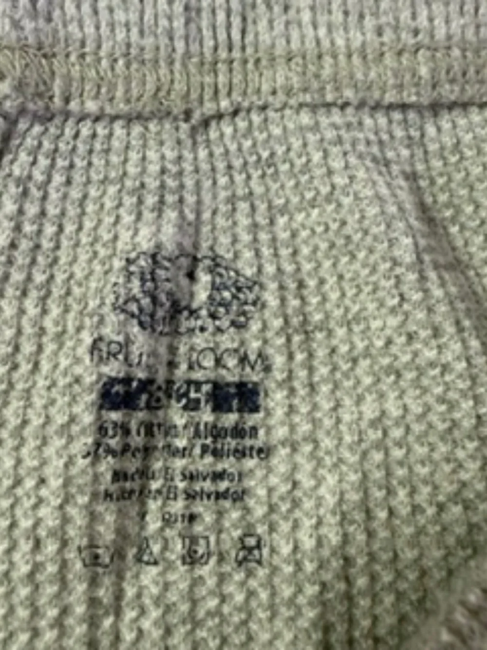 Fruit of the Loom Men's Gray Thermal Waffle Underwear Bottoms Size S